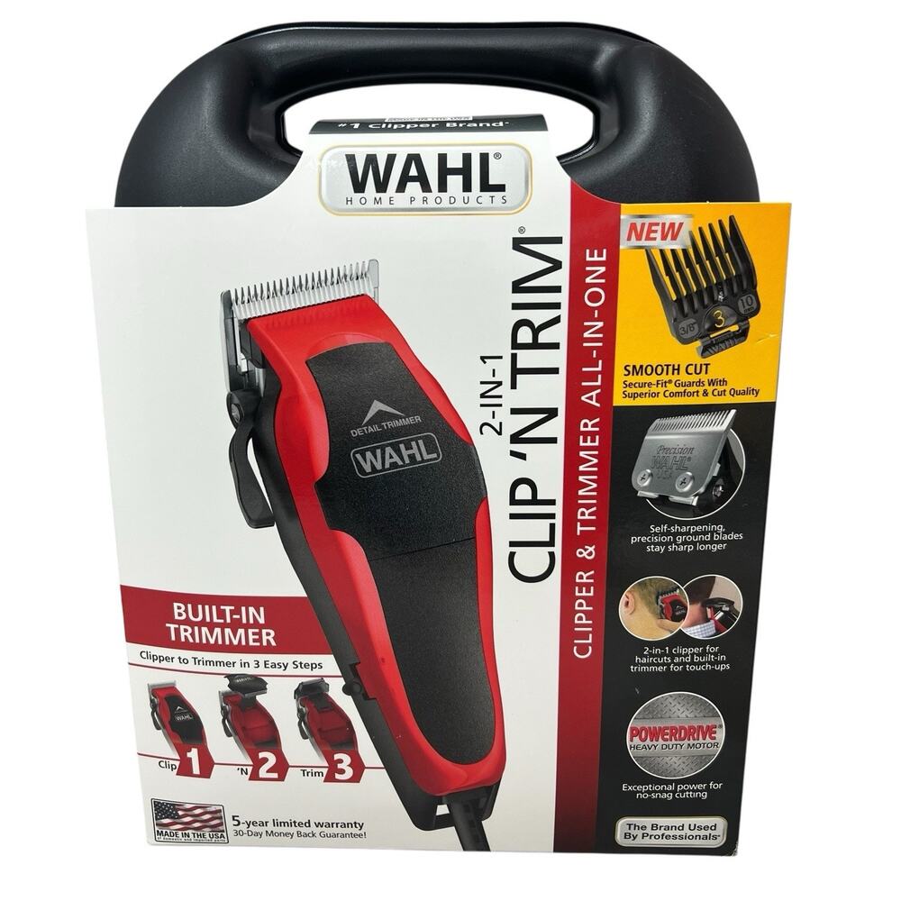 WAHL 2-In-1 Clip' n Trim Clipper & Trimmer All -In-One Kit #79900-1501 NEW